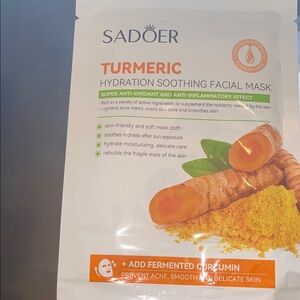 Turmeric Hydration Soothing Facial Mask - White and Orange